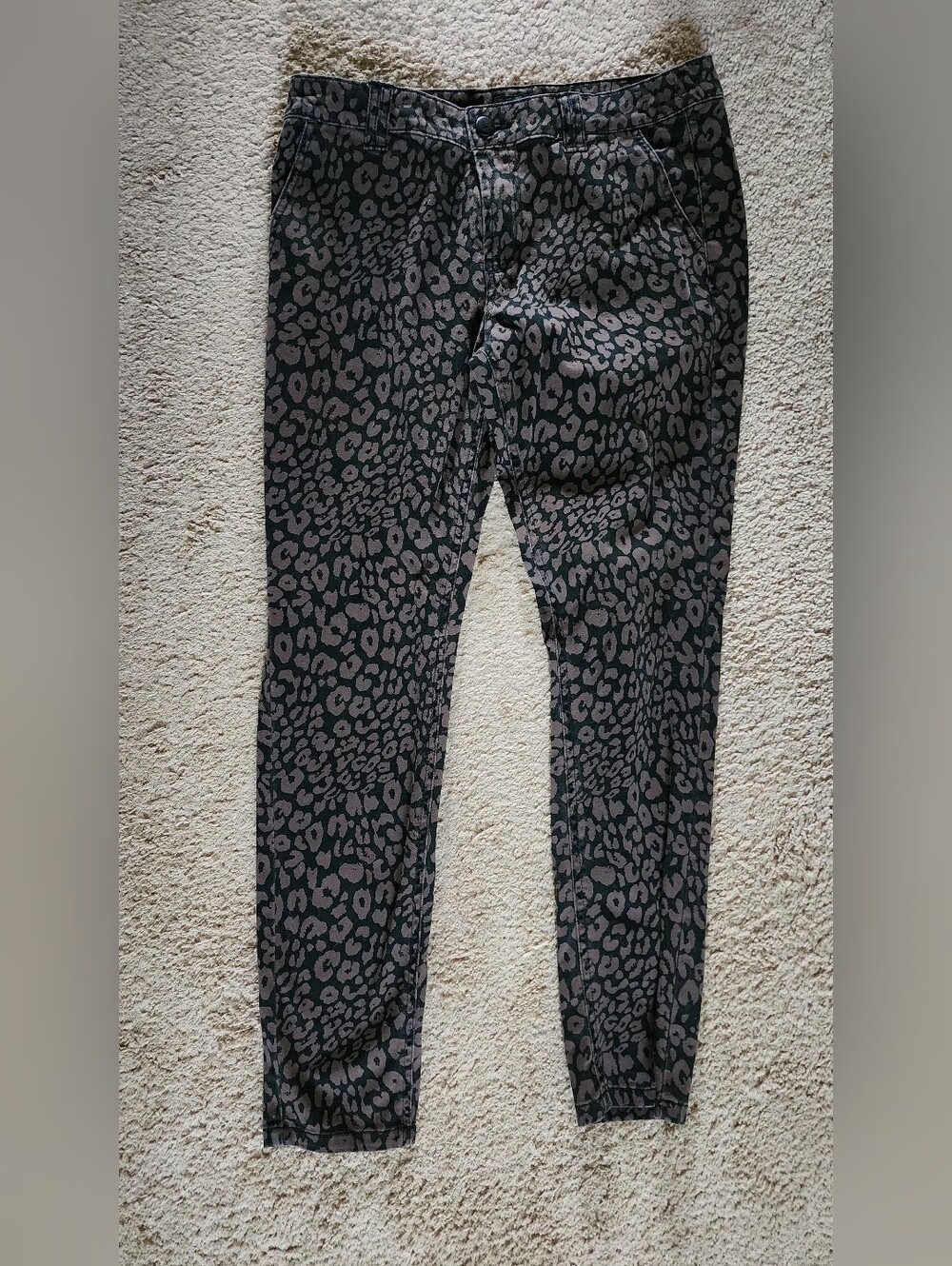 Kids Black Leopard Print Jogger Bottoms